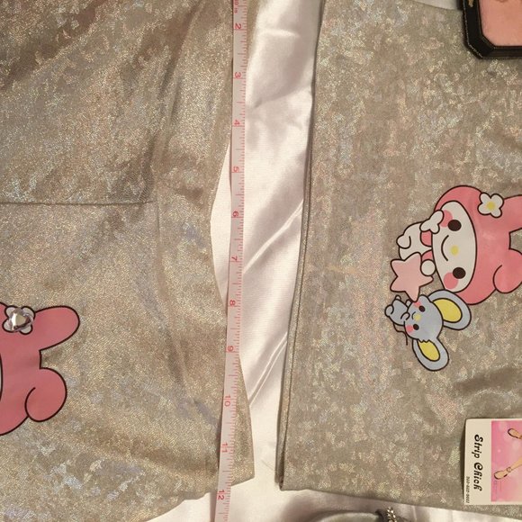 AMAZING vintage y2k custom my melody flare pants crop top and necklace set! - Picture 12 of 13